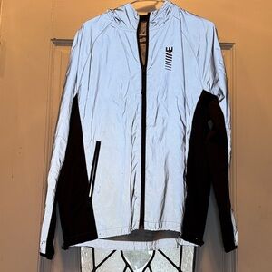 American Eagle Gray and Black Reflective Jacket.